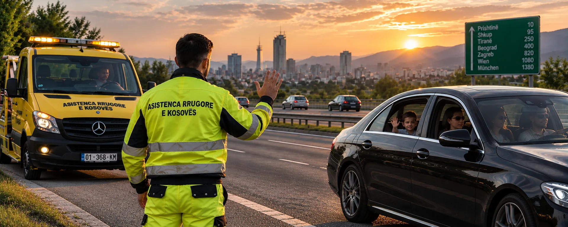 Asistencë rrugore 24/7 në Kosovë, Rajon dhe Evropë
